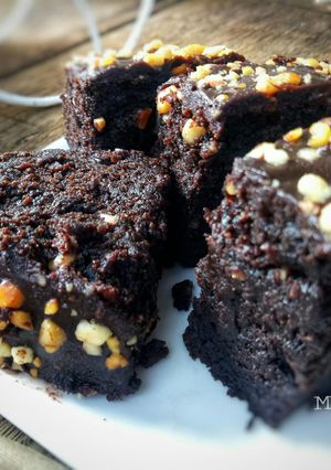Foto resep Eggless brownies fudgy moist