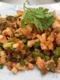 กุ้งสับผัดพริกกระเทียม