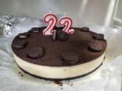 Una foto de tarta oreo sin horno