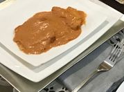 Una foto de ravioles con crema