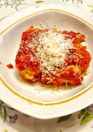 Foto di Crepes ripiene di Patate e Ricotta al Pomodoro