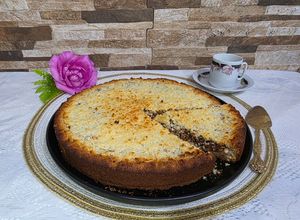 Una foto de Tarta de coco y dulce de leche