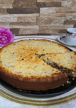 Una foto de Tarta de coco y dulce de leche