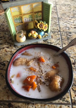 Hình của món Chè chuối khoai lang.