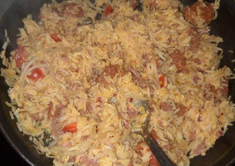 Comment Cuisiner Riz aux lardons / chorizo