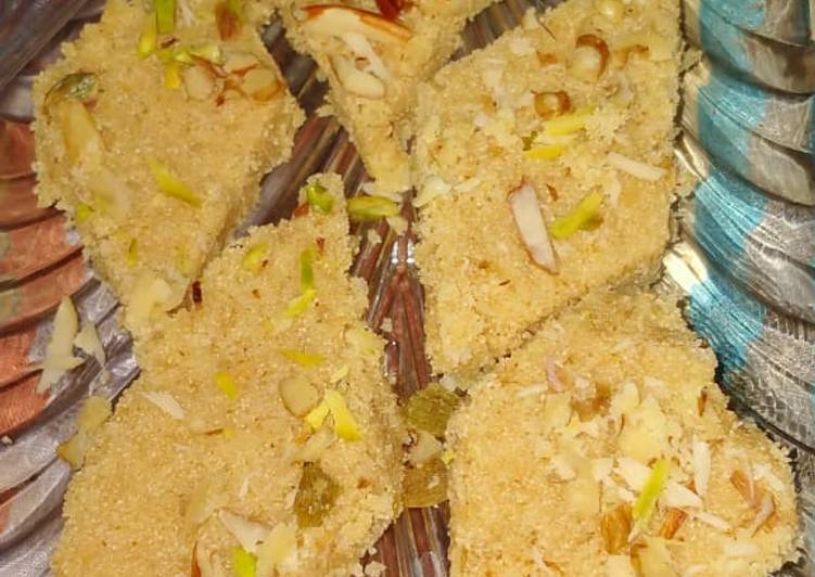 Easiest Way to Make Perfect Sooji milky Halwa My new creation,