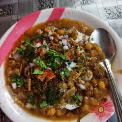 Ragda patties- aloo tikki chaat A picture of Ragda patties- aloo tikki chaat.