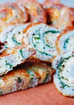 Фото Вкуснейшая закуска из фарша и сыра.