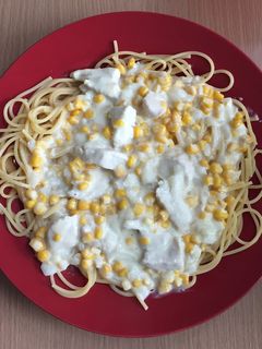 Sajtos-tejszínes-kukoricás csirkemell recept fotója