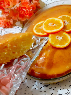 عکسی از دستور کیک پرتقالی با سس پرتقالی 😋😍 Orange cake