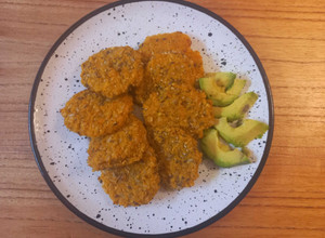 Una foto de Croquetas de calabaza y arroz