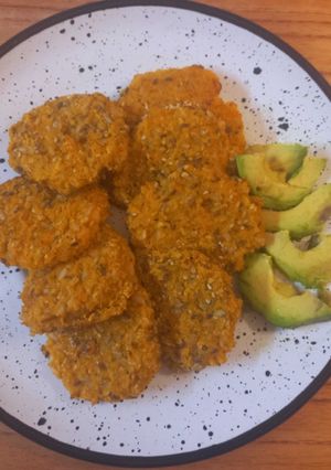 Una foto de Croquetas de calabaza y arroz
