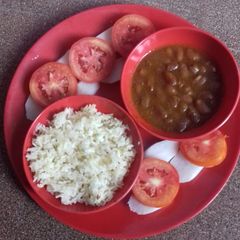 A picture of Rajma chawal.