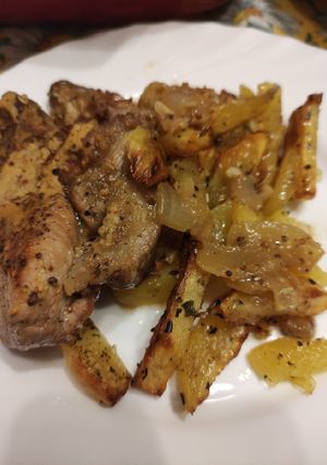 Hagymás mustáros tarja recept fotója