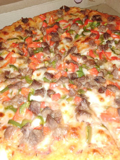 A picture of Beef pizza.