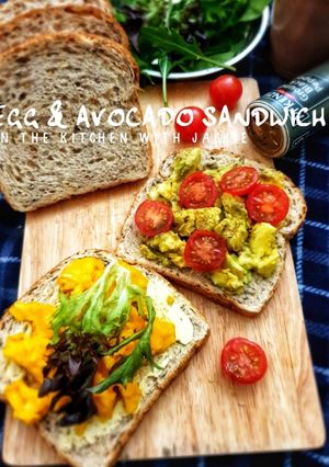 Foto resep Egg and Avocado Sandwich