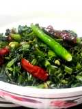 Kolmi shaag bhaaja (Water Spinach stir fried)