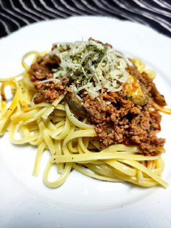 Foto de (fettuccine) Massa bolonhesa com cogumelos