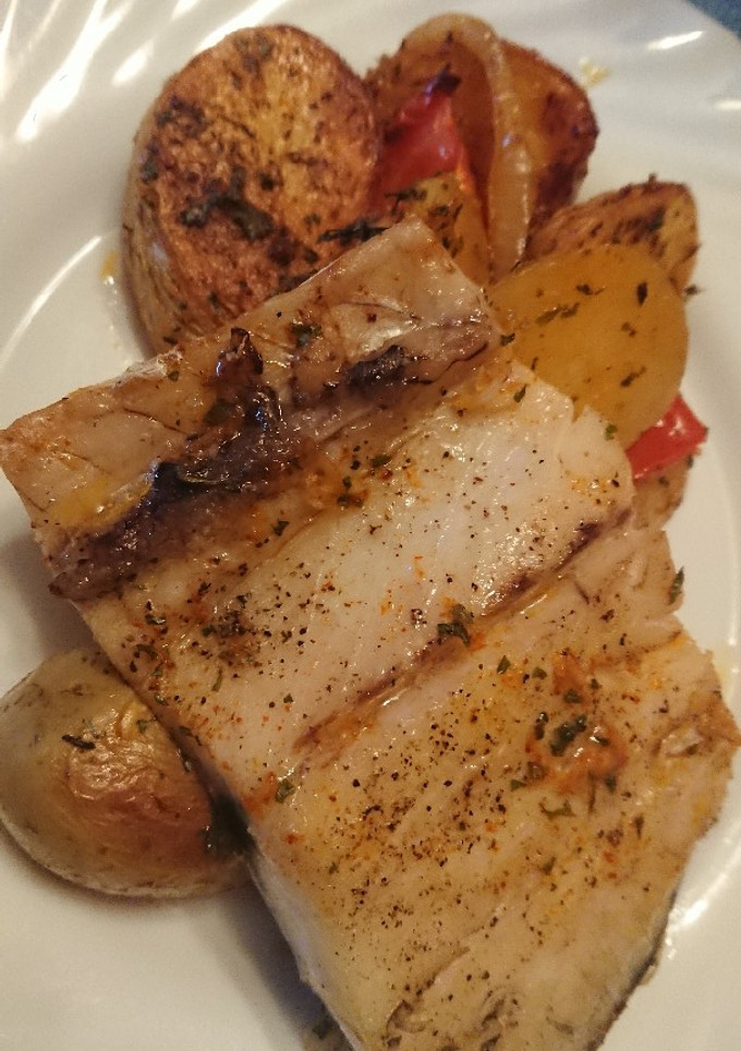 Una foto de Corvina al horno
