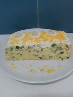 Una foto de Pastel de calabacín con bacon