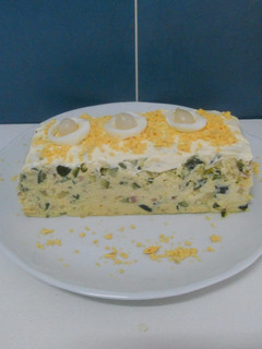 Una foto de Pastel de calabacín con bacon