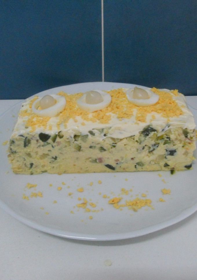 Una foto de Pastel de calabacín con bacon