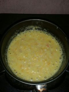 Foto resep Nasi tim tempe udang 9m0+