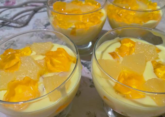 Recipe of Quick Mango Custard 🍮