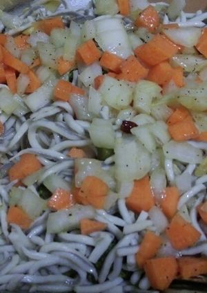 Foto principal de Ensalada de champiñones, gulas y brócoli