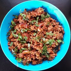Keema Kaju Fry A picture of Keema Kaju Fry.