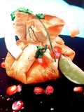 Baked lavash bread potli