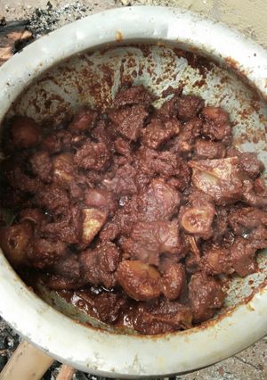 A picture of Mutton kosa in desi style.