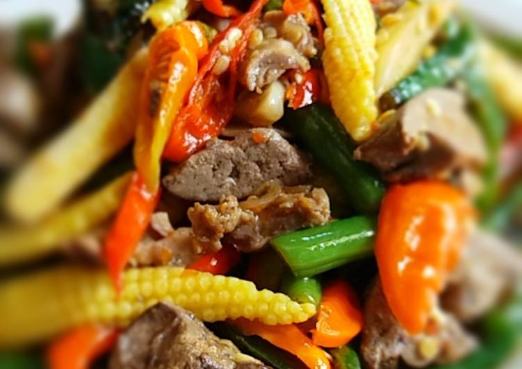 Tumis pedas Ati ampela putren buncis