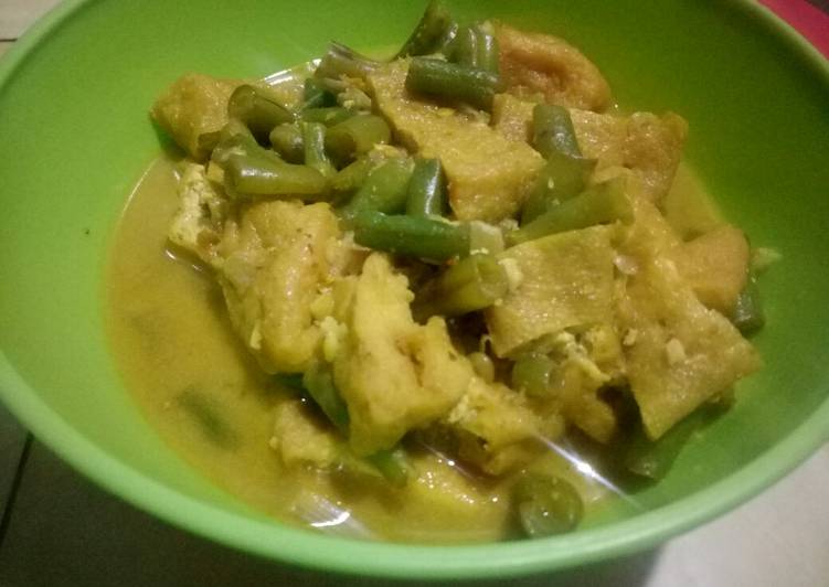 Resep Tahu buncis bumbu kuning yang nikmat