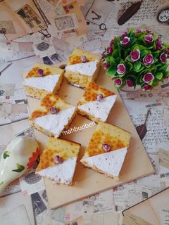 عکسی از دستور کیک تخته ای هل و گلاب بدون فر 😇