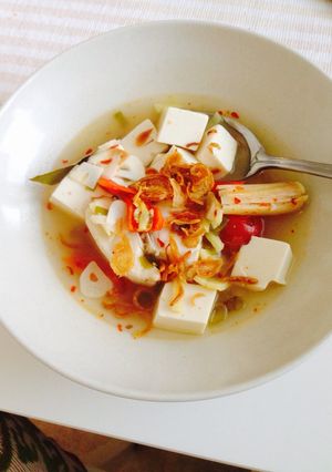 Foto resep Sop ikan tuna & tofu