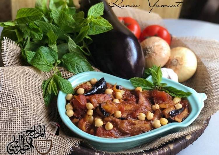 Step-by-Step Guide to Prepare Perfect Maghmour  #Cheakpeas_eggplant_stew