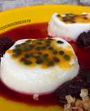 Panna Cotta de yogurt y Maracuyá light fit y Saludable. Ig; @cocinacaseraya