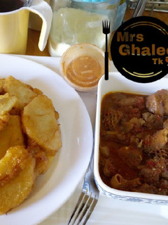 A picture of Golden yam with pp soup.