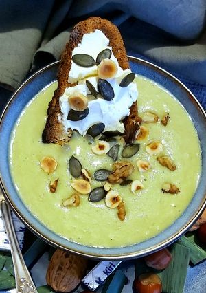 Une photo de Velouté de poireaux et Kiri ®️