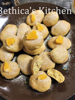 A picture of Eggless Rustic Orange Cookies.