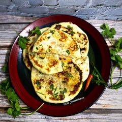 A picture of Stuffed Kulcha Naan Roti (No yeast No oven).