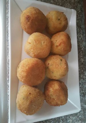 صورة لوصفة كرات البطاطس بالجبنه 😋😋
