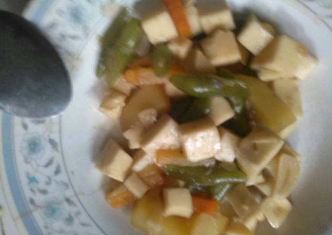 Ternyata begini loh! Resep  buat Cah buncis, wortel, kentang, dan putih telur yang spesial