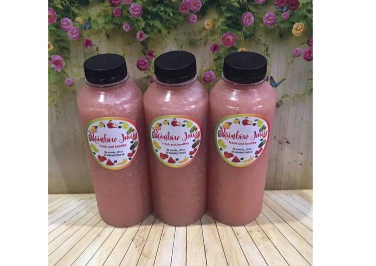 Cara Gampang Menyiapkan Diet Juice Strawberry Lychee Apple Pear Jambu Kristal, Lezat