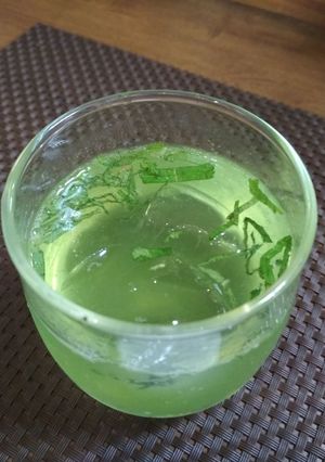 A picture of Green apple mojito.