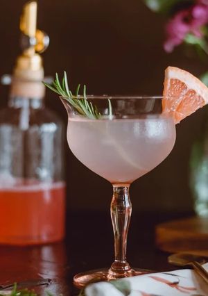 A picture of Rosemary Salty Dog Cocktail.