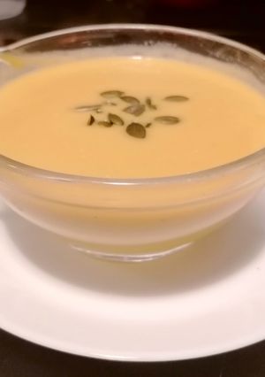 Una foto de Crema de calabaza con setas shiitake en Thermomix