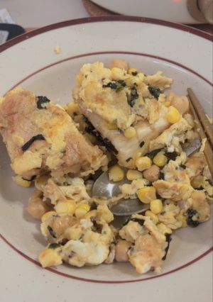 鷹嘴豆炒饅頭 的食譜成品照片