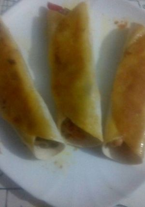 Una foto de Fajitas de pollo con verduras picantes